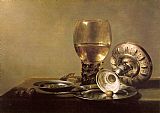 Still Life with Wine Glass and Silver Bowl